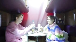 A girl had a steamy encounter in a secretive compartment setting