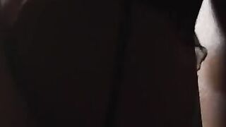 The guy gently fucks his girlfriend in stockings and rubber, bringing her pleasure