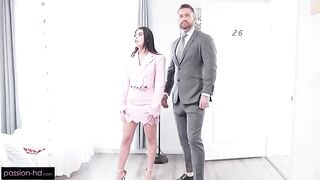 The girl passionately rides a hard dick