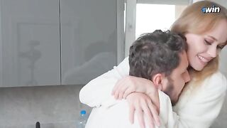 The plumber checked the pipe and got intimate with the housewife