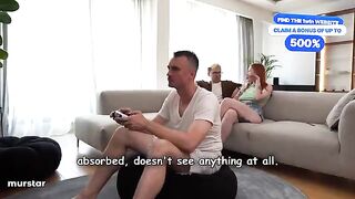 Don't talk, or your stepmom will make you cum