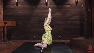 The girl is having fun while being tortured with a vibrator