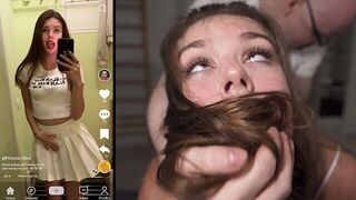 Girl suddenly appeared on the air and could not get away