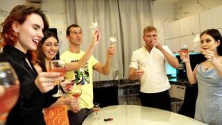 The beginning of a wonderful group sex party celebration