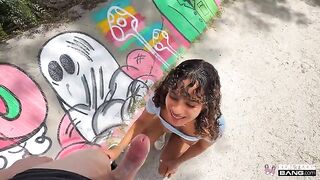 A white guy with a big cock fucked a mulatto woman hard