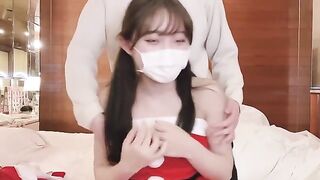 An amateur couple tries sex in unusual poses, ending with a creampie