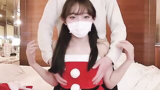 An amateur couple tries sex in unusual poses, ending with a creampie