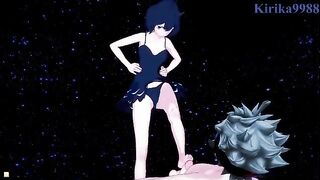 Secre Swallowtail and Asta have deep sex on the beach at night in xxx