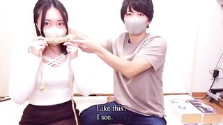 Rope tied babe gets fucked by vibrator and pressed to cum hard - Bondage sex