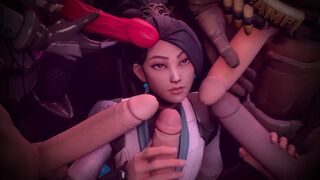 Valorant porn compilation featuring SFM and Blender visuals