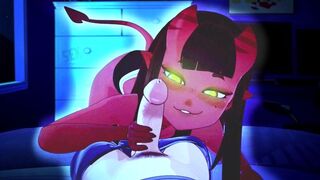 The hot witch fucked a young guy with her magic pussy