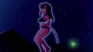 The hot witch fucked a young guy with her magic pussy