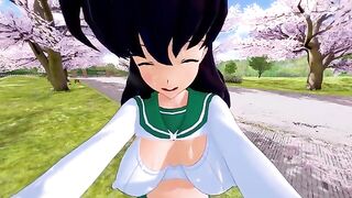 Kagome gets her pussy railed in a steamy anime scene