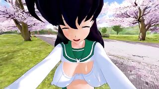 Kagome gets her pussy railed in a steamy anime scene