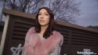 Public agent screwed rough Chanel Kiss after a deepthroat blowjob