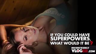 Massage and interview behind the scenes with Aidra Fox