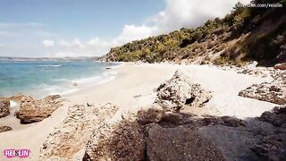 Sex on a naked beach with beauty Reislin