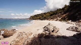 Sex on a naked beach with beauty Reislin