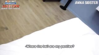 The hotel maid is eager to show you something exciting