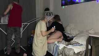 Two guys fucked a girl whose tight pussy was friendly to them both