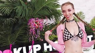 The guy finished cum on the count of three with a stunning view