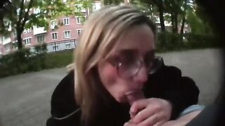 A girl is being fucked on the city streets in this exclusive content
