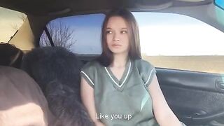 Girl played with her tongue, showcasing incredible skills in a steamy scene