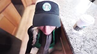 The girl is sharpened to fit any size, a true starbucks barista