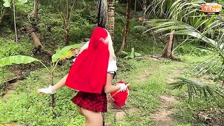 The little red riding hood knew the man with the wolf’s appetite