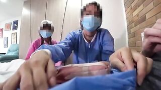 A man uses his dick as a study guide in a unique way