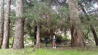 A forest is the perfect place for an old man to seduce a girl