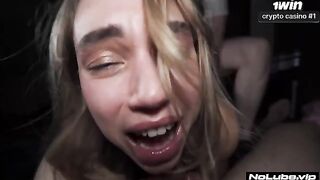 The girl went crazy from orgasms and began to shake with pleasure