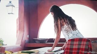 Feminine orgasm from her own hand, her legs gave way