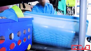 She is jumping on a dick amidst reports and folders, showcasing her fiery passion