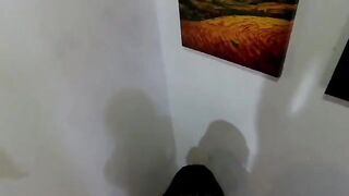 The girl was locked in the room, but she found a way out