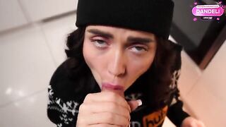 The girl is very naughty and she wants a man’s dick in the new year