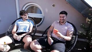 Two guys fucked the beautiful Mirra Love, no money, no pay