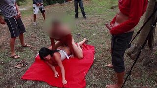 Bunch of wet pussies gets fucked on the beach without any restrictions