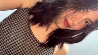 A young Filipino woman shows her beautiful body to the camera