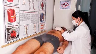 A hot nurse has no time for foreplay and underwear in this steamy scene