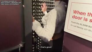 A sexy girl has sex with a stranger, whose huge cock broke the condom