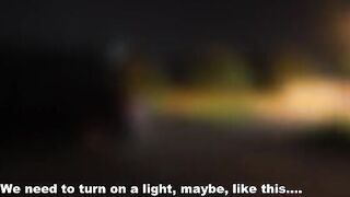 A woman has sex with three guys in the parking lot