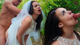 The bride received a gift on her wedding day