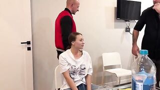 The girl had to have sex to get out of debt, as she was tied up