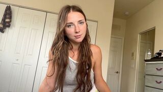 The girl is ready to take off her clothes faster than you can say “fuck”