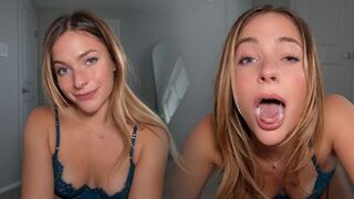 The girl took a huge cock in her mouth, she could hardly hold it