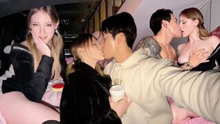 The guy surprised his girlfriend with a passionate encounter