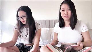 A girl with big Asian boobs is almost a doll, but