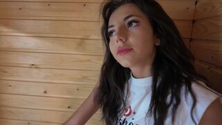 Skinny brunette gets fucked hard in sauna - Turk Porn