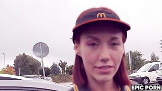 The worker picked up an excellent girl with a great ass